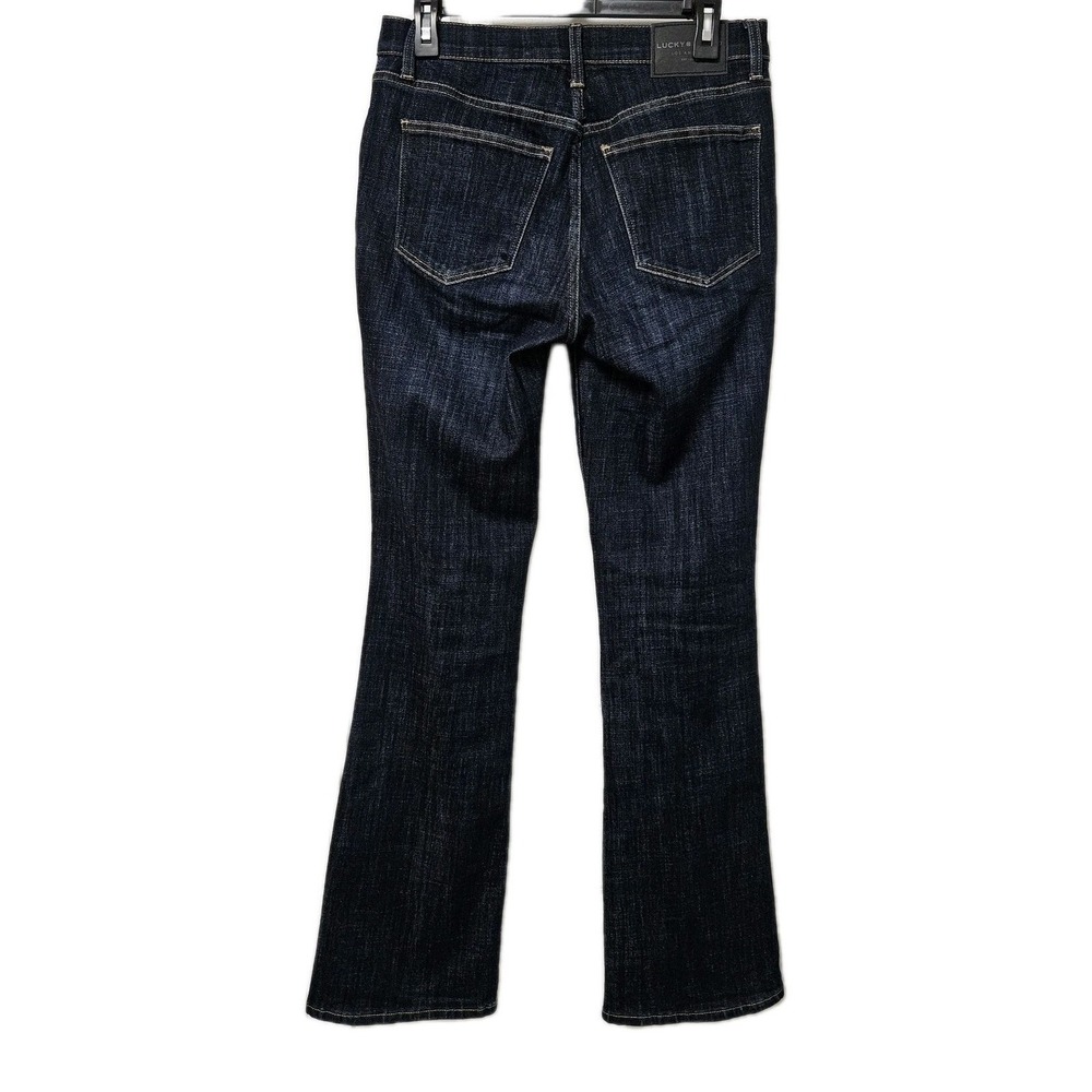 Lucky Brand Jeans Women 8/29 Blue Ava Mid Rise Boot Button Fly Dark Wash Denim